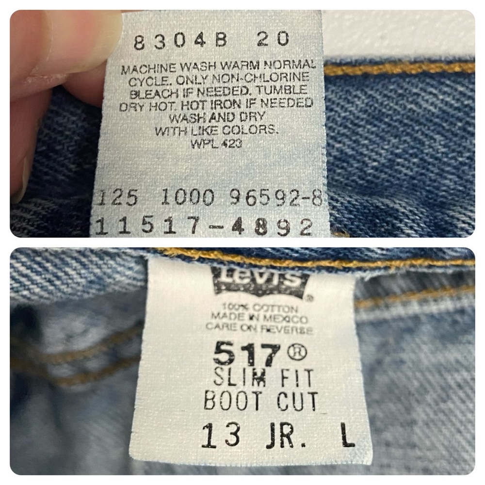 Y2K Levi’s 517 Slim Fit Bootcut Stone Washed Women’s Vintage Jeans Blue - Picture 15 of 16